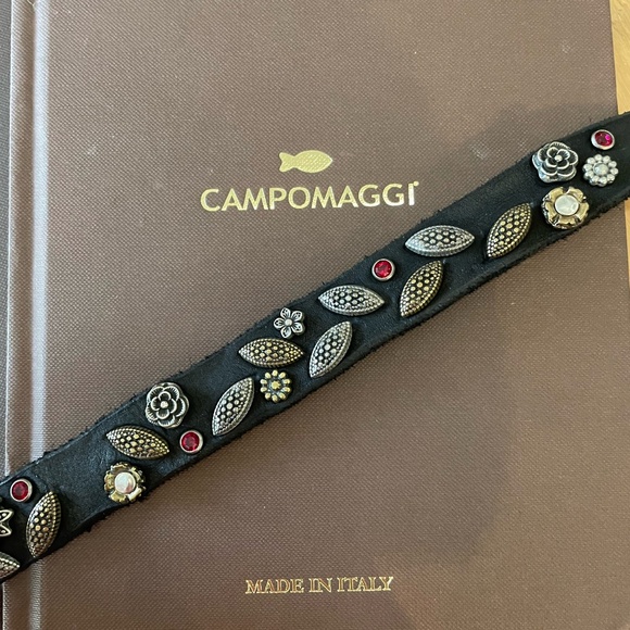 Campomaggi Embellished Belt in Nero